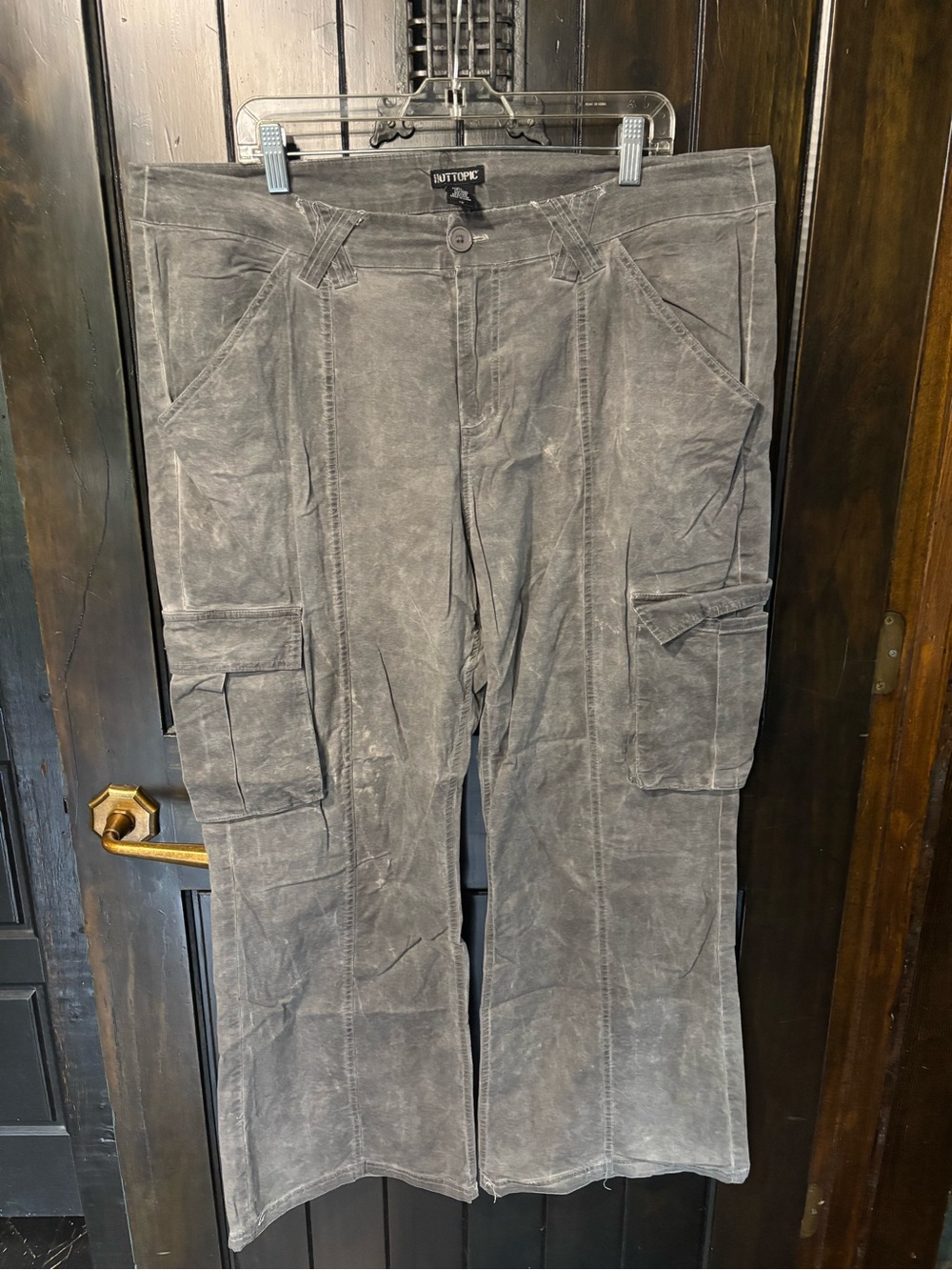 Distressed grey cargo pants hot topic plus size 18